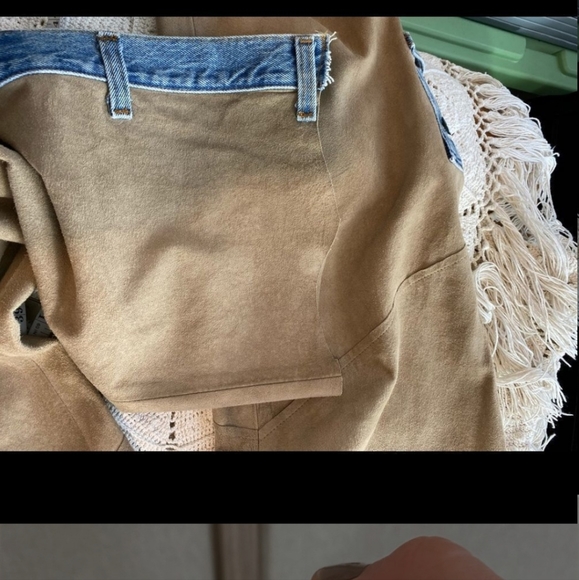 Patty shelabarger suede & denim pants VINTAGE - Picture 9 of 15